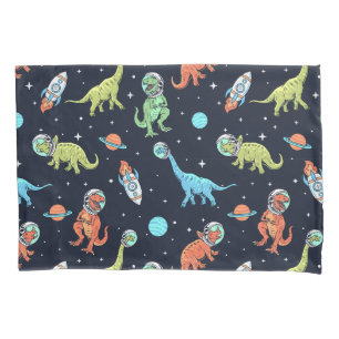 Kids Dinosaur Astronaut Pattern Pillowcase