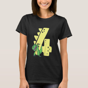 Kids Dinosaur Birthday   4 Years Old Boy Rex 4th B T-Shirt