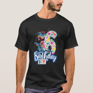 Kids Dinosaur Birthday Idea For Kids I'm 6 & I Am  T-Shirt