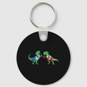 Kids Dinosaur Boxing T Rex T Shirt Gift Gloves Tru Keychain