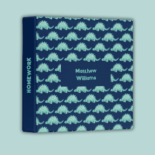 Kids Dinosaur Green Stegosaurus school Binder