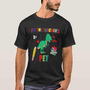 Kids Dinosaur I'm The Teacher's Pet 7Th Grade Boys T-Shirt