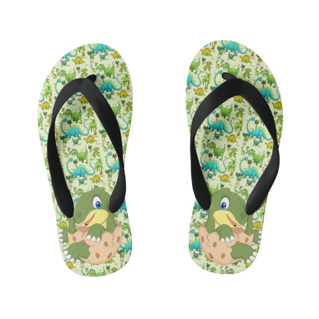 Kids Dinosaur  Kid's Flip Flops (Footbed)
