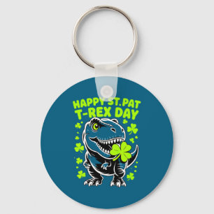 Kids dinosaur st patricks day boys happy st pat keychain