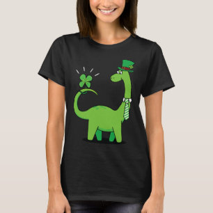 Kid's Dinosaur St Patricks Day Shamrock Shirt Todd