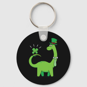 Kid's Dinosaur St Patricks Day Shamrock Shirt Todd Keychain