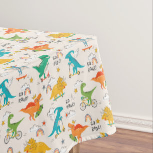 Kids Dinosaur Travelling Pattern Tablecloth