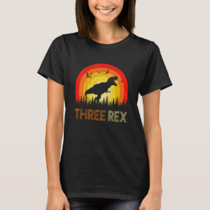 Kids Dinosaur Trex I'm 3 Years Old Three Rex 3rd B T-Shirt