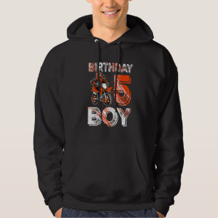 Kids Dirt Bike 5th Birthday Dirtbike Motorcycle Hoodie