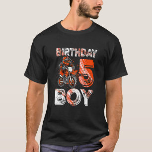 Kids Dirt Bike 5th Birthday Dirtbike Motorcycle T-Shirt