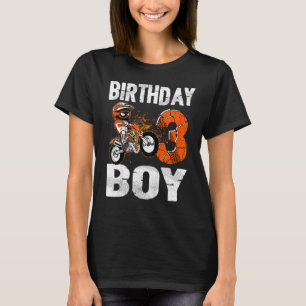 Kids Dirt Bike Rider 3 Years Old Motocross 3rd Bir T-Shirt