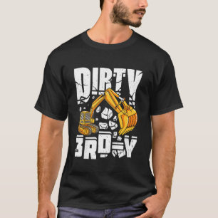 Kids Dirty 3rd Y Excavator Construction 3rd Birthd T-Shirt