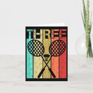 Kids Dminton 3 Birthday Boy Girl Dminton 3 Year Ol Card