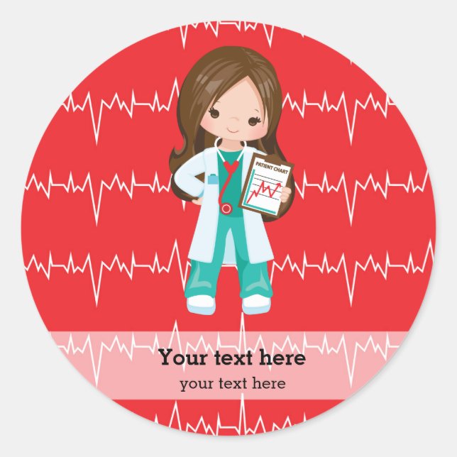 Kids Doctor Classic Round Sticker (Front)