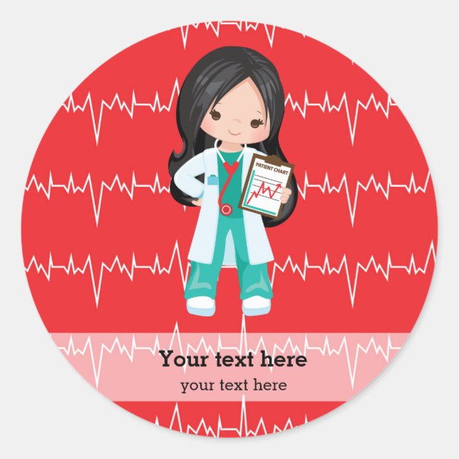 Kids Doctor Classic Round Sticker (Front)