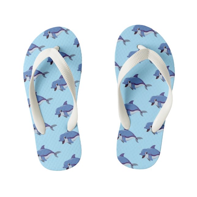 Kids Dolphin Flip Flops (Footbed)