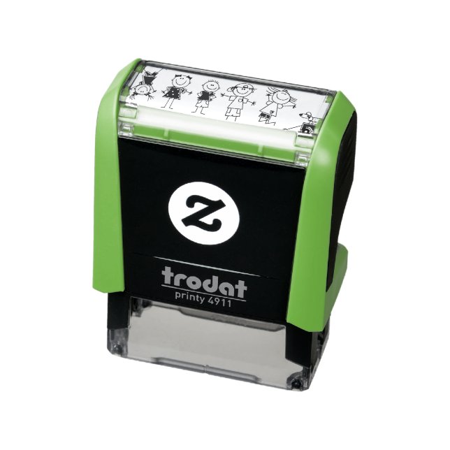 kids-drawing-scribble-lines-girl self-inking stamp (Product)