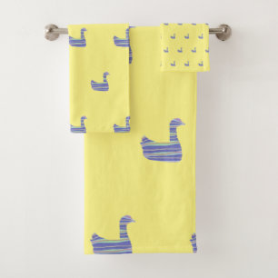 Kids Ducky Duck Yellow Designer Look  Bath Towel Set