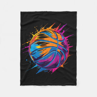 Kids Dynamic Sketll With Colourful And Vibrant Des Fleece Blanket