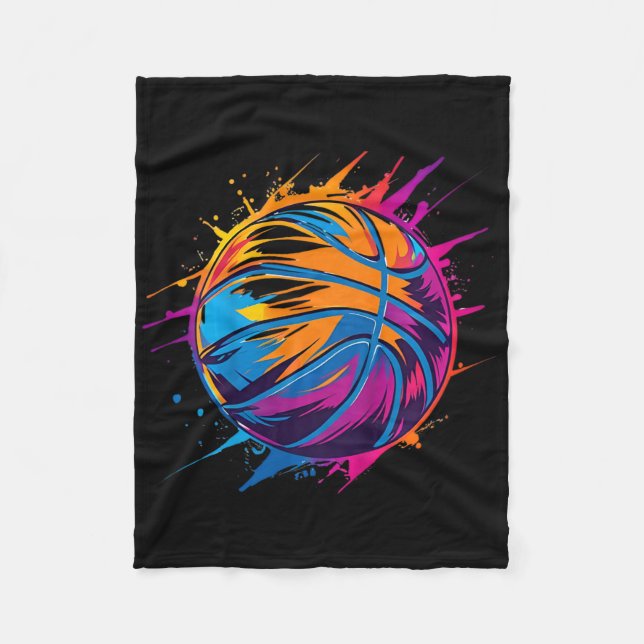 Kids Dynamic Sketll With Colourful And Vibrant Des Fleece Blanket (Front)