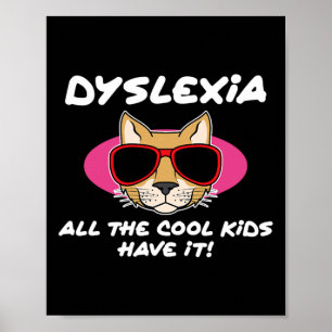 Kids Dyslexia Awareness Disability Therapist Graph Poster