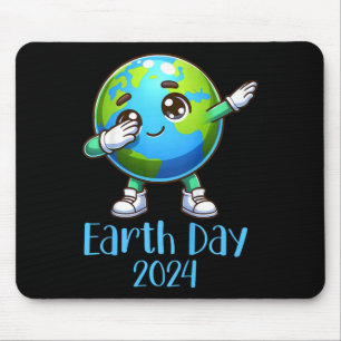 Kids Earth Day Dabbing Planet Earth Climate Change Mouse Pad