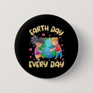 Kids Earth Day Every Day Happy Earth Day Toddler G 2 Inch Round Button