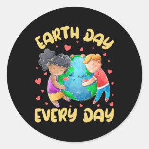 Kids Earth Day Every Day Happy Earth Day Toddler G Classic Round Sticker