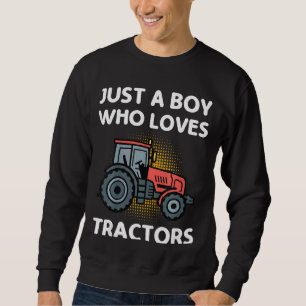 Kids Easily Distracted By Tractors For Boy Or Todd Sweatshirt