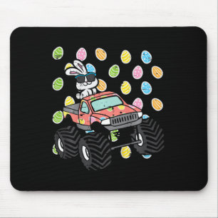 Kids Easter Bunny On Monster Truck Eggs Rabbit Tod Mouse Pad
