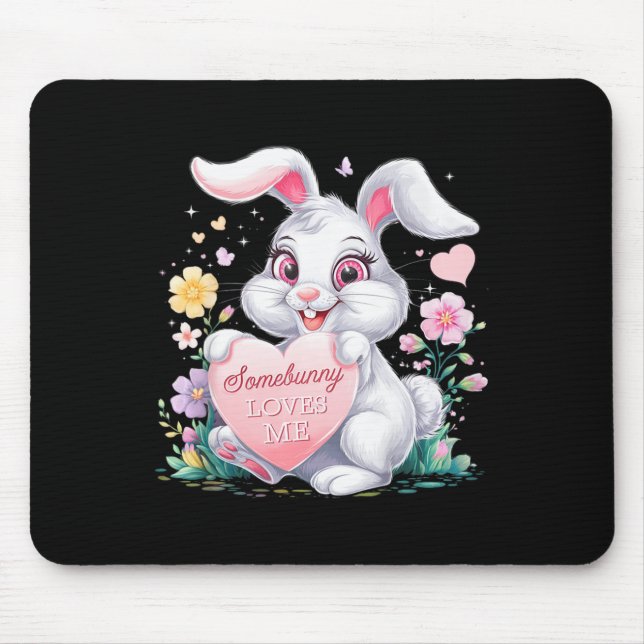 Kids Easter Bunny Rabbit Pastel Design Springtime  Mouse Pad (Front)