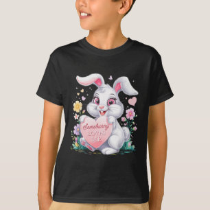 Kids Easter Bunny Rabbit Pastel Design Springtime T-Shirt