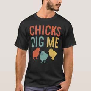 Kids Easter Chicks Dig Me Retro Vintage Chickens S T-Shirt