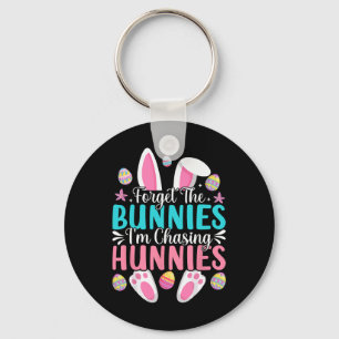 Kids Easter Day Bunny Forget The Bunnies I'm Chasi Keychain