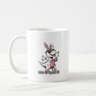 Kids Easter Dino Bunny Egg A Saurus Trex Bunny Boy Coffee Mug