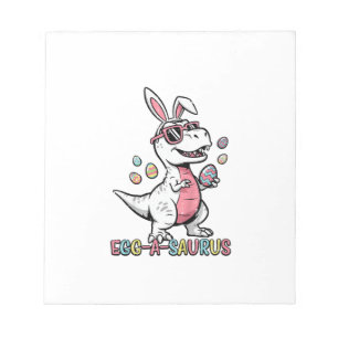 Kids Easter Dino Bunny Egg A Saurus Trex Bunny Boy Notepad
