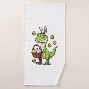 Kids Easter Dinosaur Trex Egg Hunting Boys Kids To Bath Towel