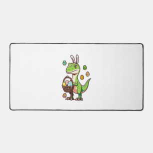 Kids Easter Dinosaur Trex Egg Hunting Boys Kids To Desk Mat