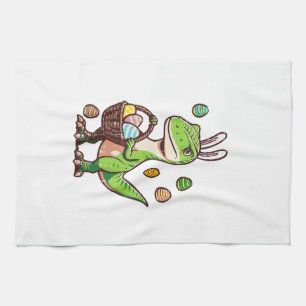 Kids Easter Dinosaur Trex Egg Hunting Boys Kids To Kitchen Towel
