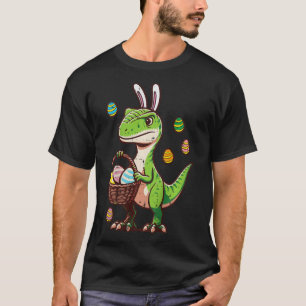 Kids Easter Dinosaur Trex Egg Hunting Boys Kids To T-Shirt