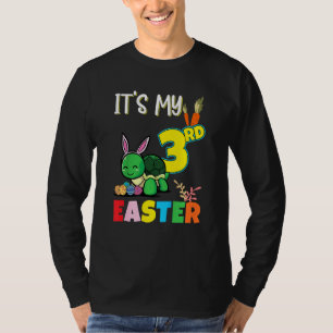Kids Easter Egg Hunt 3rd Birthday Cute Easter Turt T-Shirt