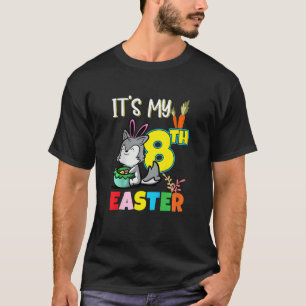 Kids Easter Egg Hunt 8th Birthday Cute Easter Husk T-Shirt