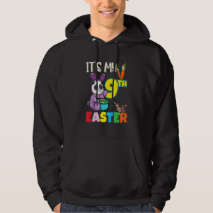 Kids Easter Egg Hunt 9th Birthday Cute Easter Pand Hoodie