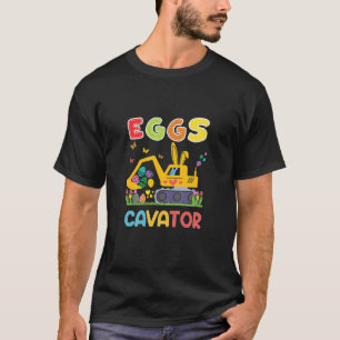 Kids Easter Egg Hunt Eggs Cavator Bunny Funny Exca T-Shirt