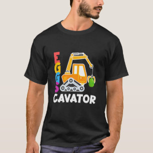 Kids Easter Eggs Hunt Toddlers Eggscavator Excavat T-Shirt