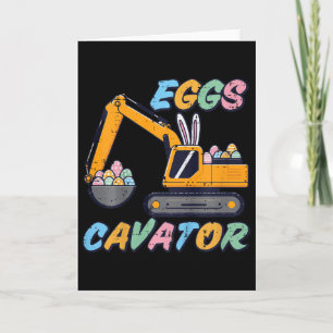 Kids Easter Excavator Eggs Cavator Construction Bo Card