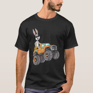 Kids Easter Rabbit Riding Monster Truck  Boys Girl T-Shirt