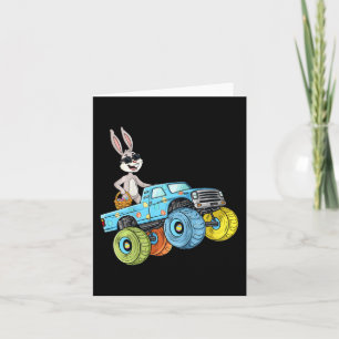 Kids Easter Rabbit Riding Monster Truck Fun Boys G Card