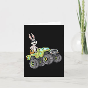 Kids Easter Rabbit Riding Monster Truck Fun Boys G Card