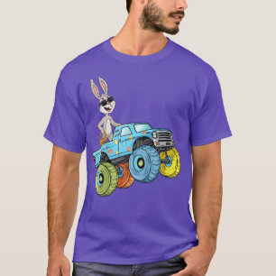 Kids Easter Rabbit Riding Monster Truck Funny Boys T-Shirt